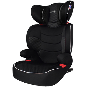 Cozy N Safe Augusta EZFix High Back Booster Car Seat 15-36kg Group 2/3, ISOFix & Seat Belt, Adjustable Headrest, Side Impact Protection, Kids Car Seat 4-12 Years (Black/Grey) shot 20402994