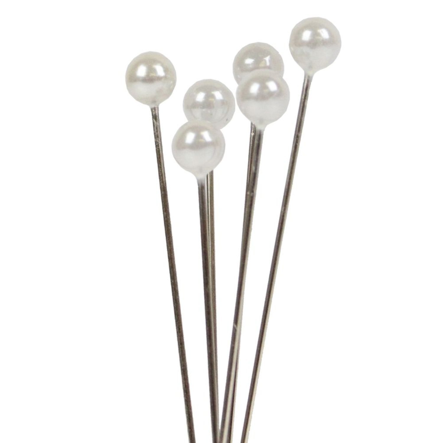 Kdmd White Pearl Headed Pins 3 Pack - White