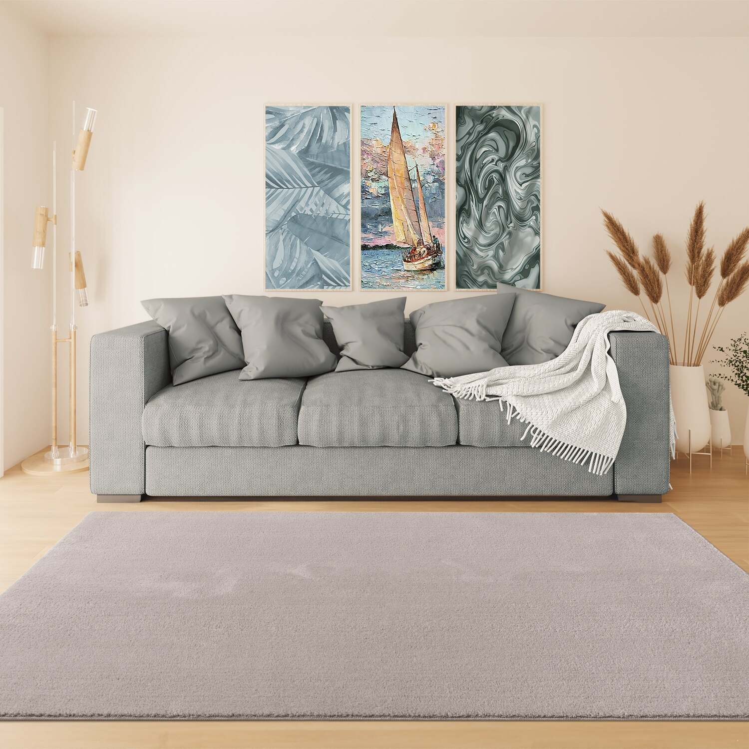 Ruglenza Stella Shaggy Rug - Grey / 230Cm