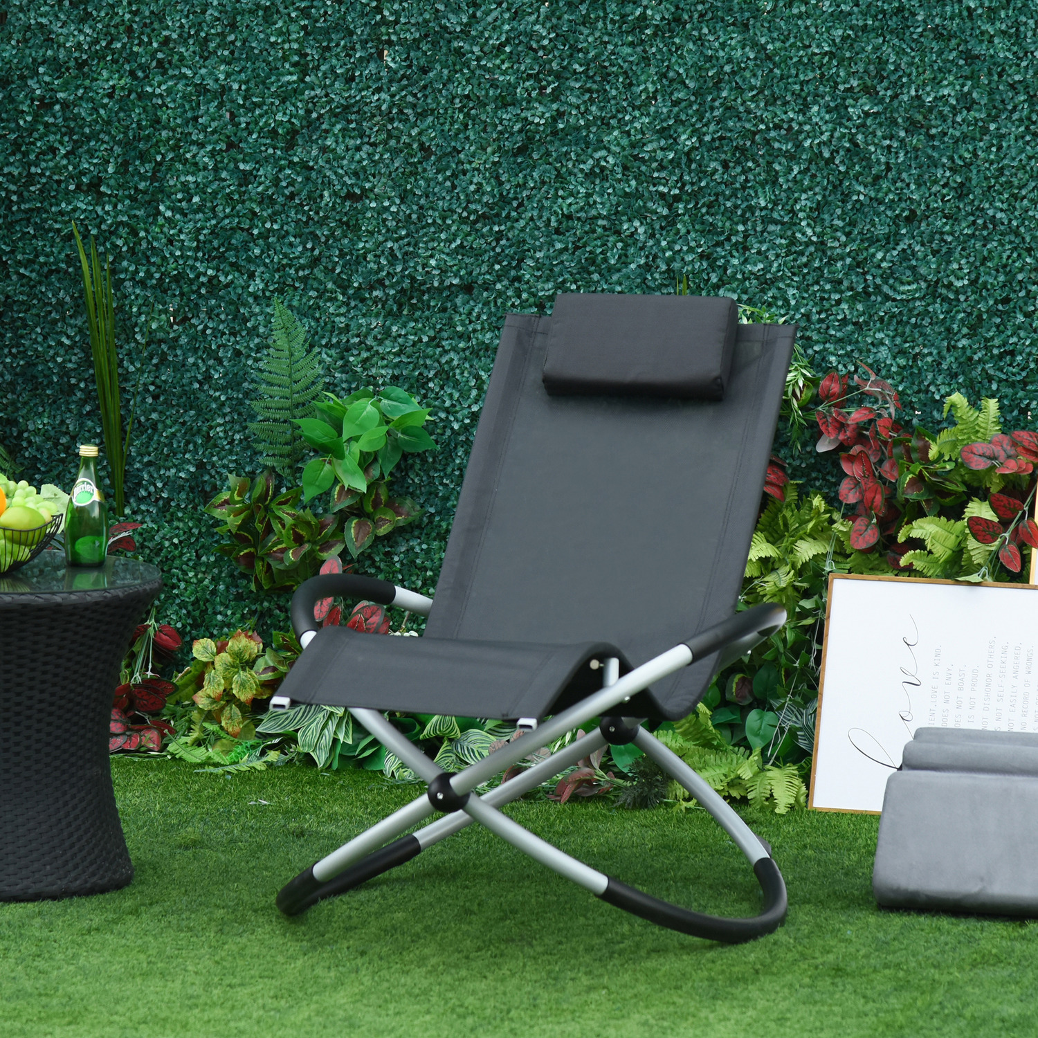 Rackhams Grey Double Hanging Egg Chair 2 Seaters Texteline Swing Hammock Chair With Stand, Cushion And Folding Design, For Indoor And Outdoor, - Image 6