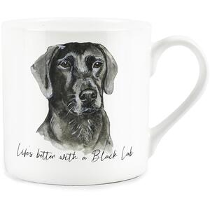 Black Labrador Portrait Bone China Mug
