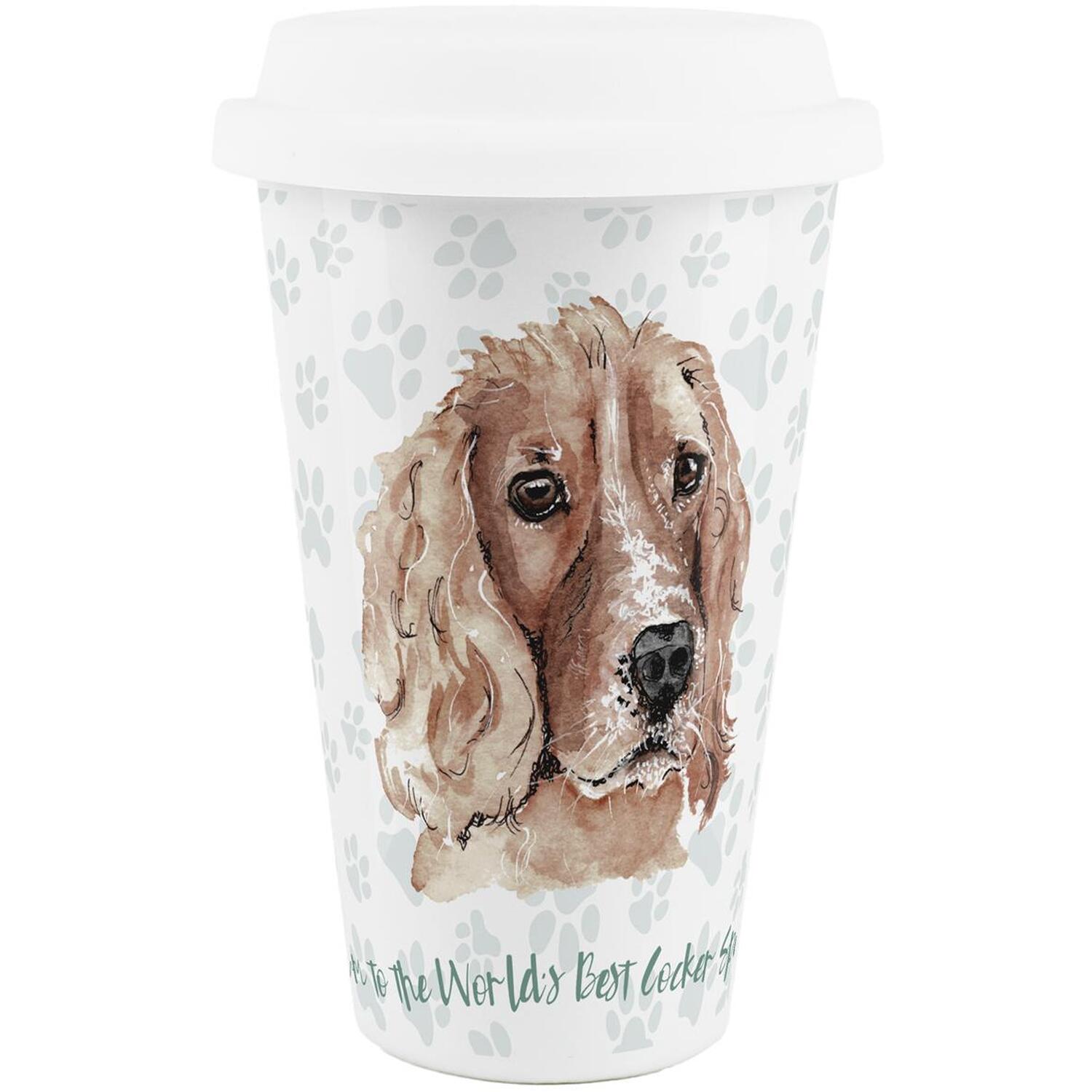 Cocker Spaniel Dog Mum Ceramic Travel Mug - Novelty Dog Reusable Cup Gift - Image 2