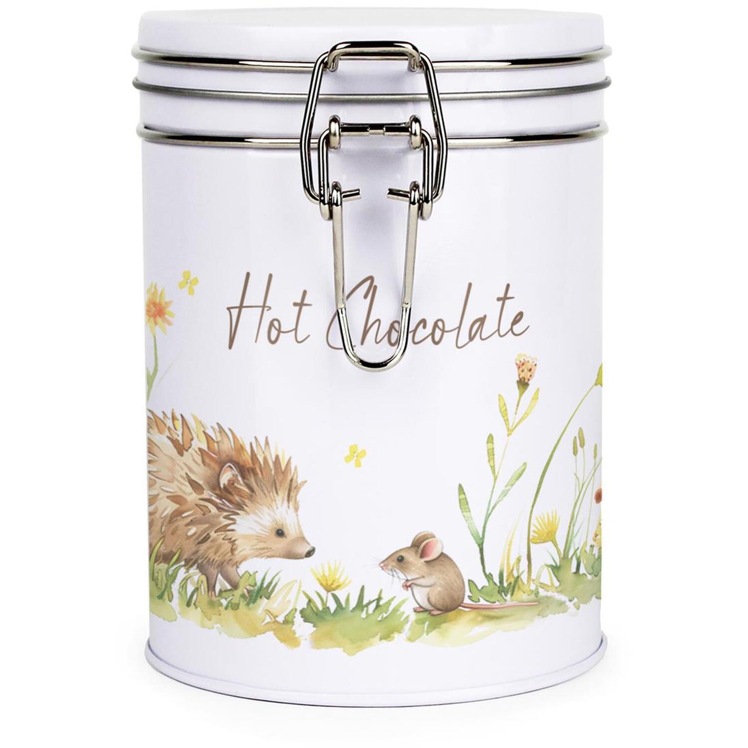 Purely Home Hedgehog & Mouse Clip-Lid Kitchen Storage Canister - Hot Chocolate - Image 1