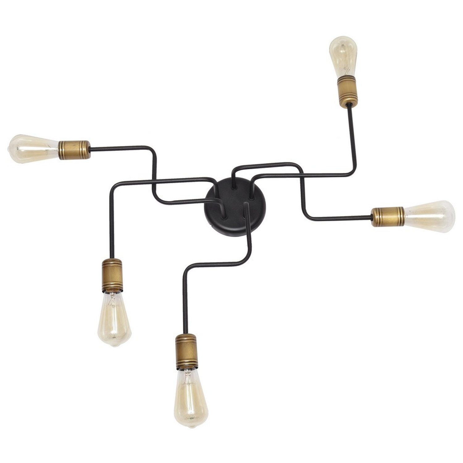 Helam Lighting Tube Ceiling Light Black