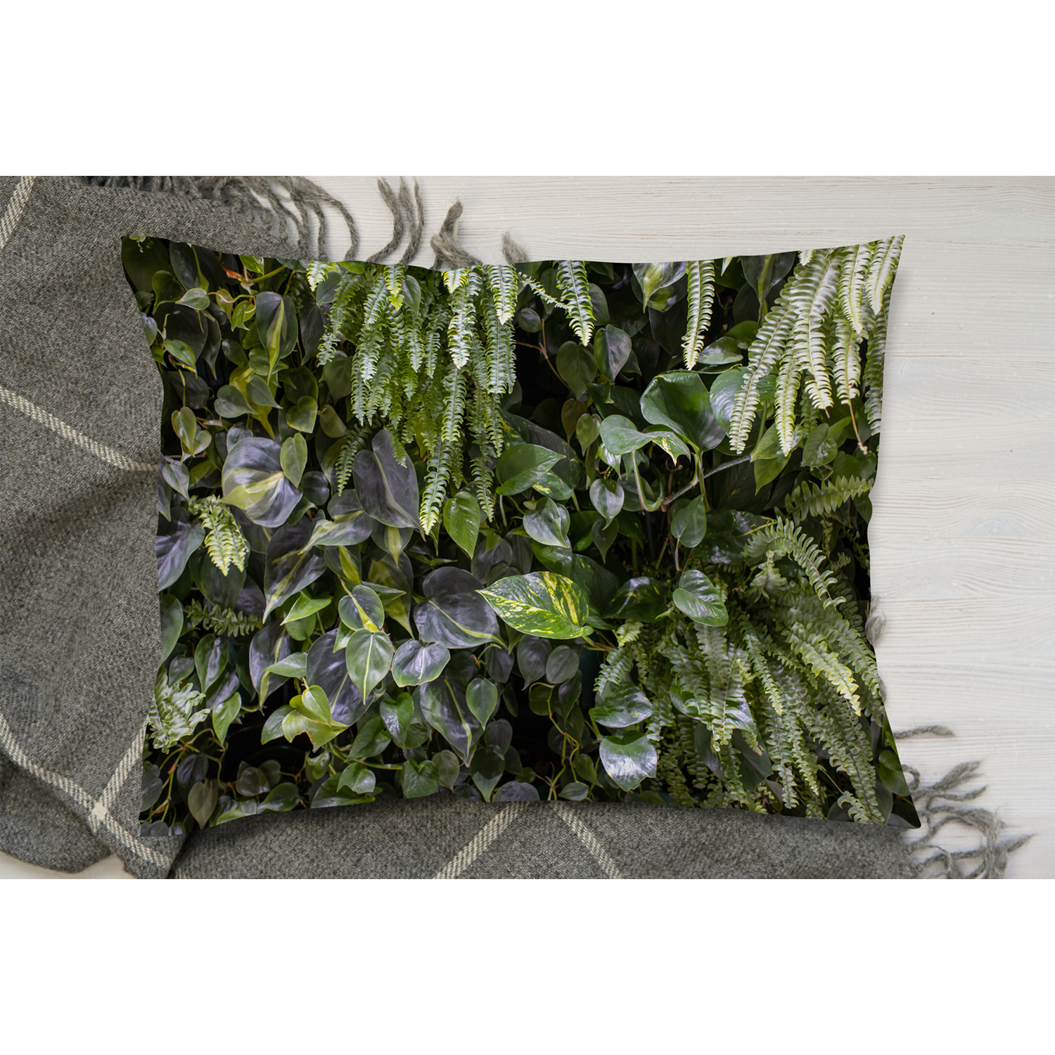 Urban Jungle, Modern Interior Decoration Cushion - Green