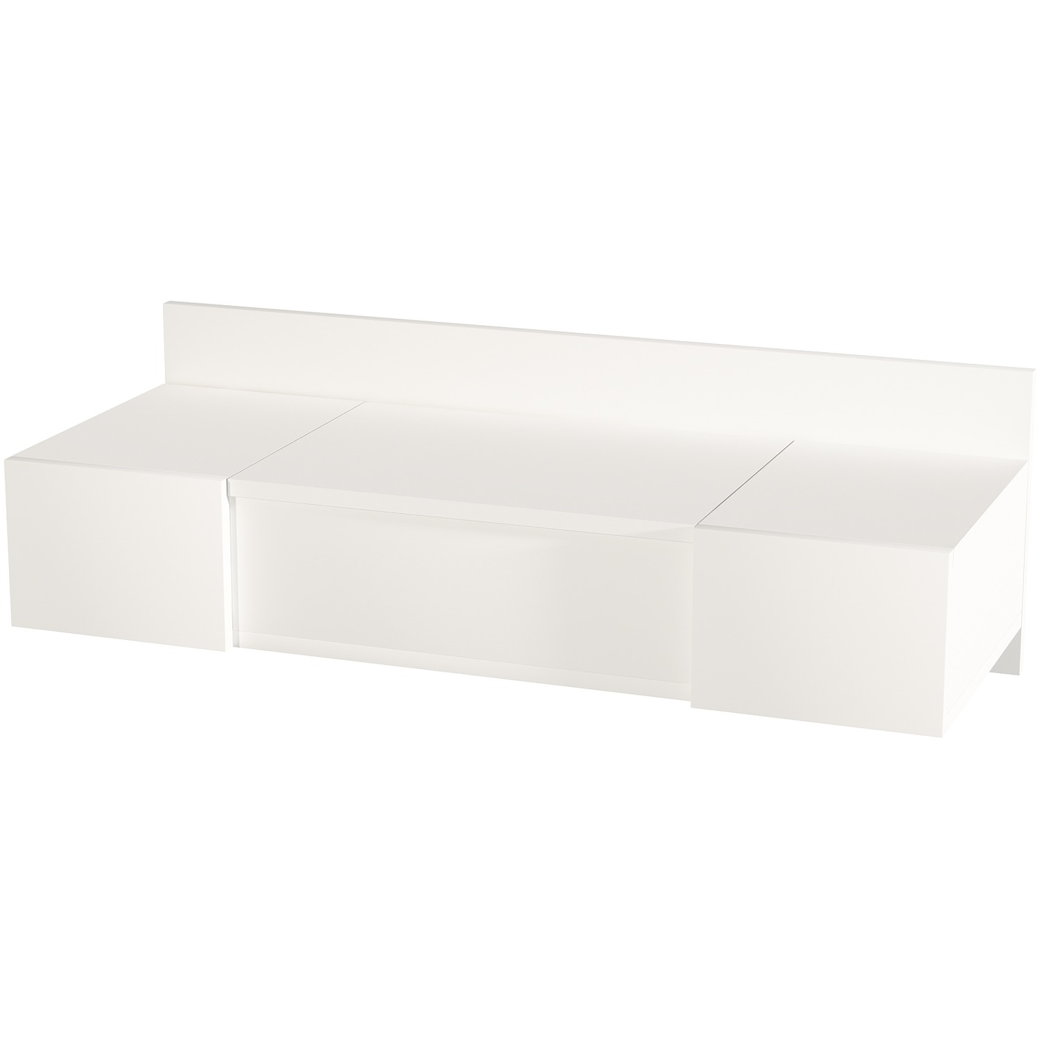 Zakkum Makeup Vanity Table With Mirror Wall Mounted - White