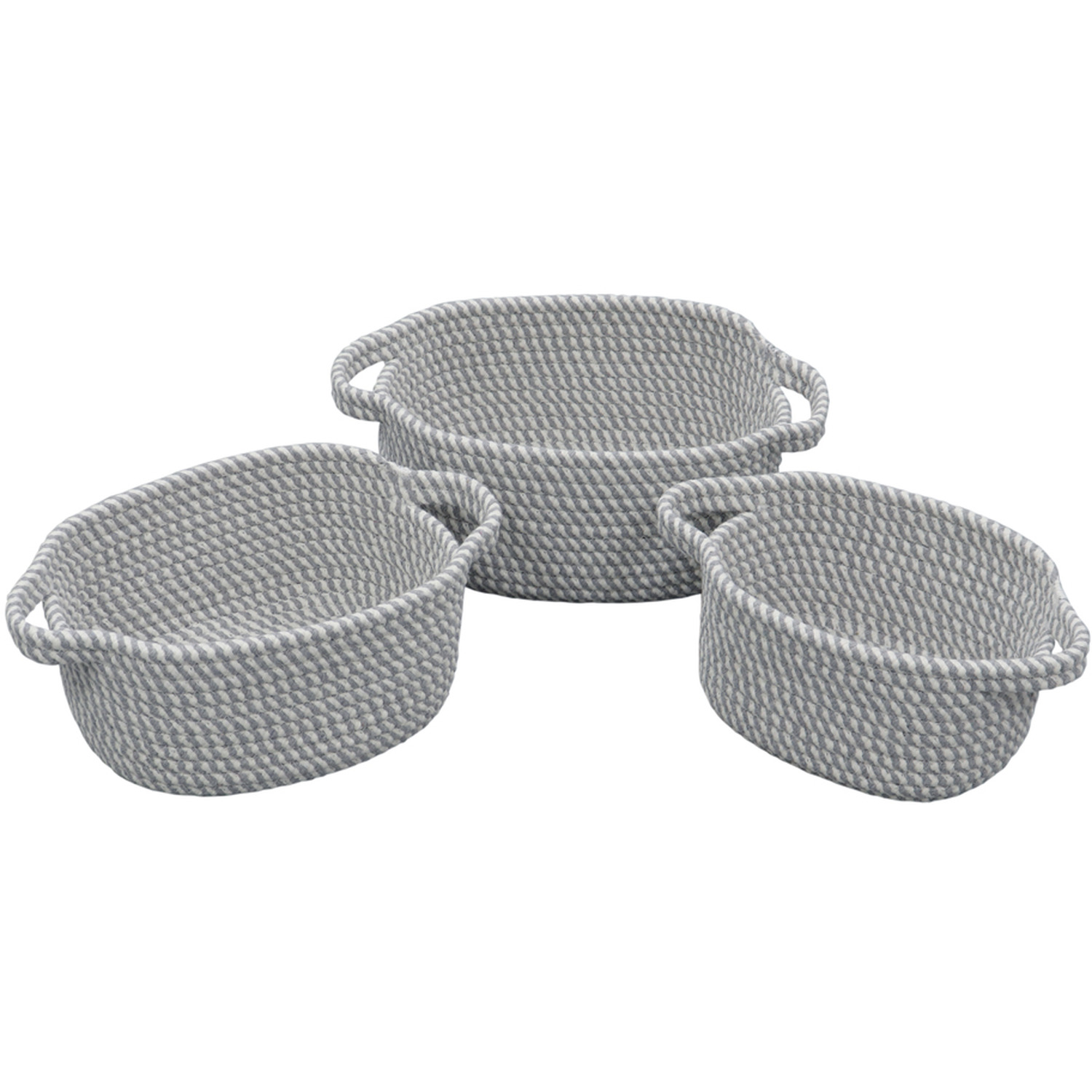 Image of JVL Edison Oval Cotton Rope Storage&hellip;