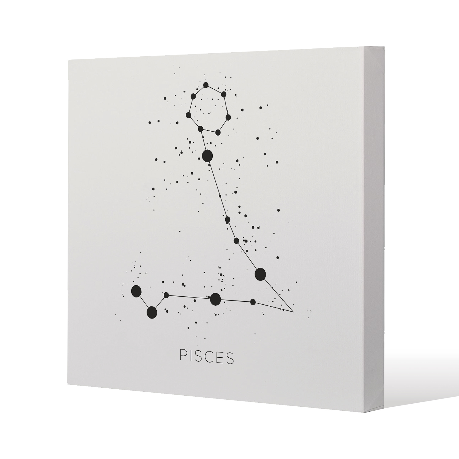 Star Constellation Zodiac Pisces Gallery Canvas - White / 101cm