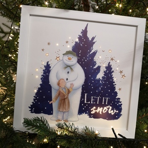 Fibre Optic The Snowman  The Snowdog Christmas Canvas
