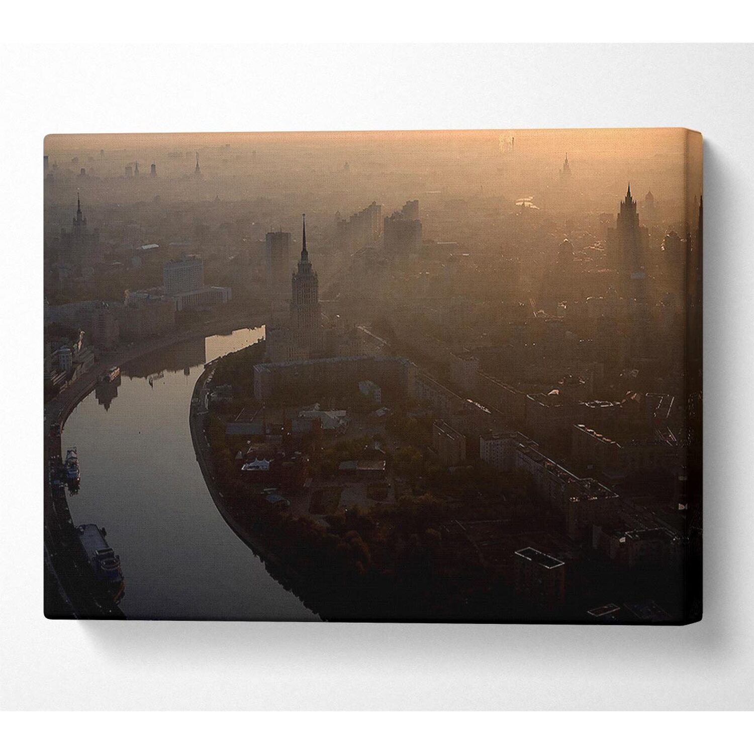 Wallart-Direct - Morning In Moscow Canvas Print Wall Art - Yellow / 101.6cm thumbnail