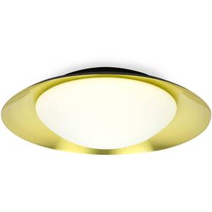Side LED Indoor Medium Flush Wall Light Black, Gold