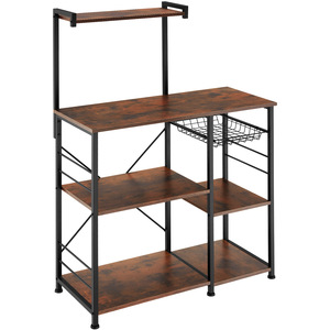 Kitchen Shelf Crawley 6 Shelves Basket