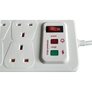 Travel Adaptor UK to Europe 8 Way Surge Protected