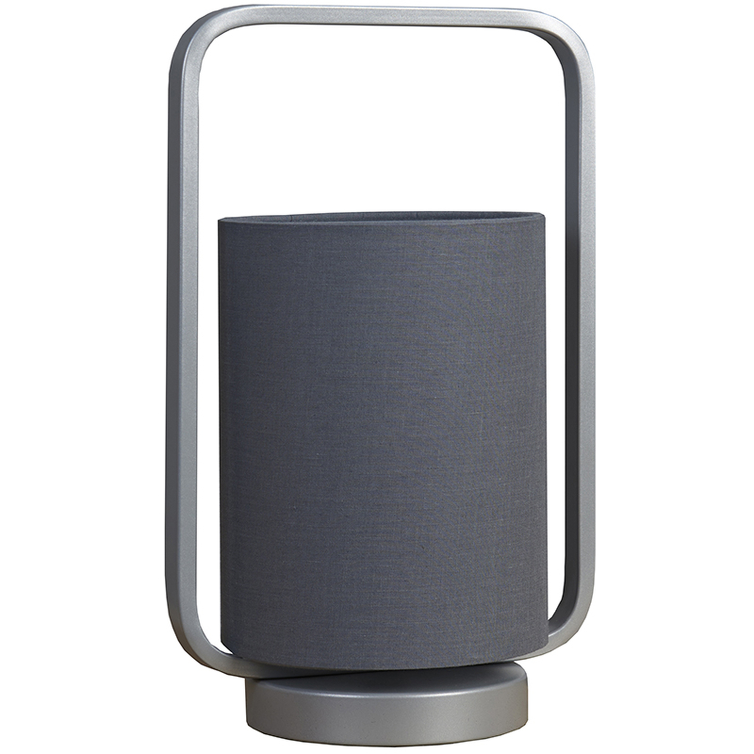 Edwin Lantern Cylinder Table Lamp - Silver