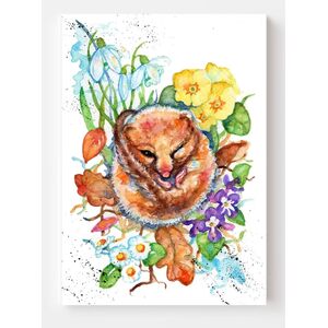 Dormouse in the Meadow Canvas Wall Art