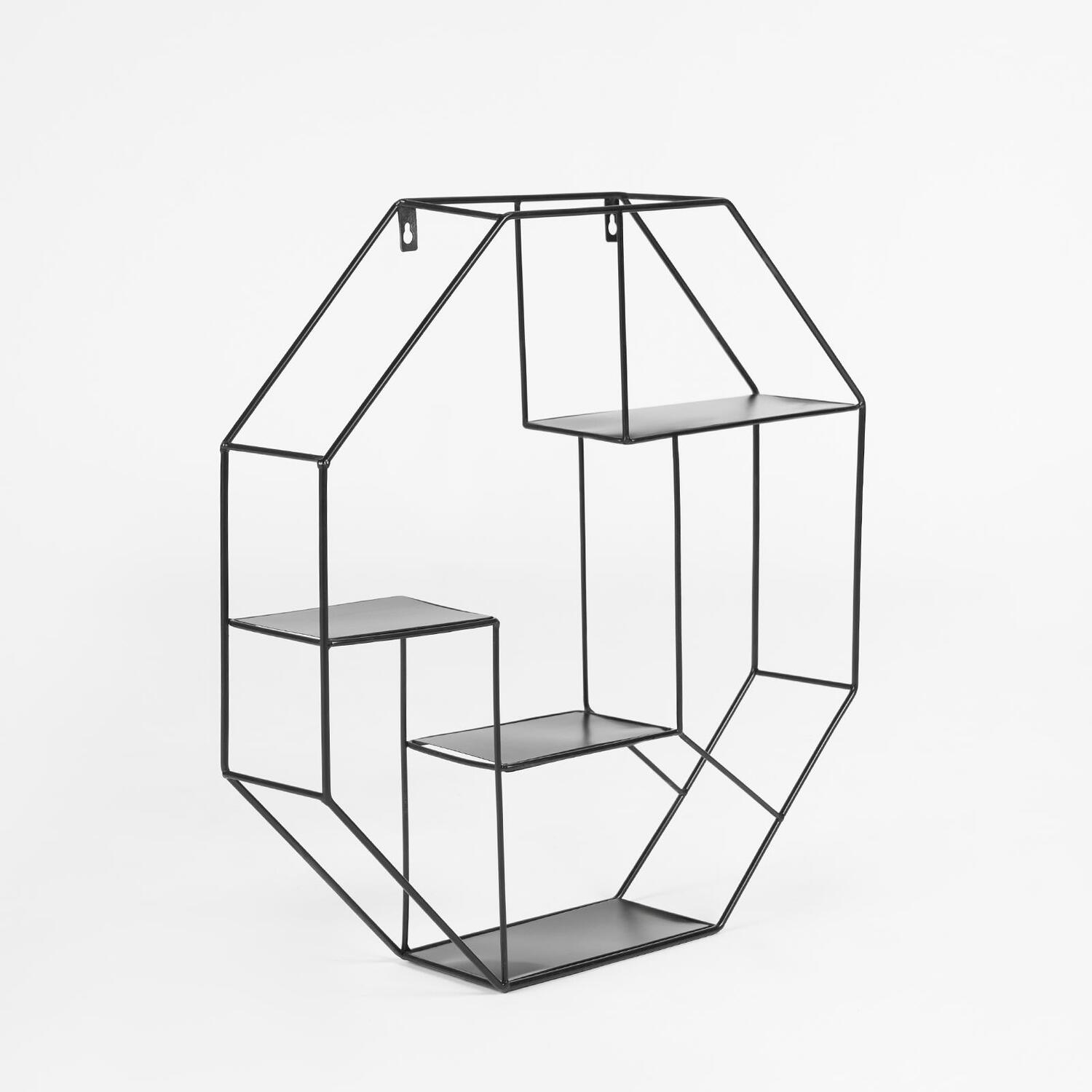 Hexagon Floating Shelf Rack