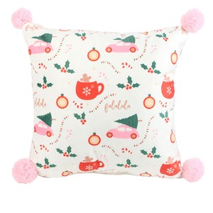 Sugarplum Christmas Print Square Cushion