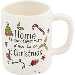 Festive Stone Christmas Mug