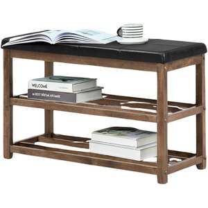 Wooden 2 Tier Shoe Rack Bench