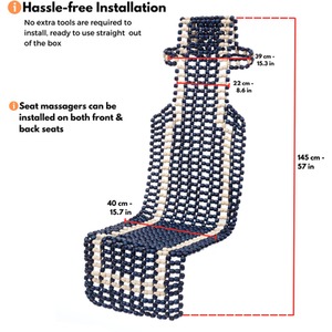 Blue Wooden Beaded Car Seat Covers Comfortable Seat Cushion shot 5729757