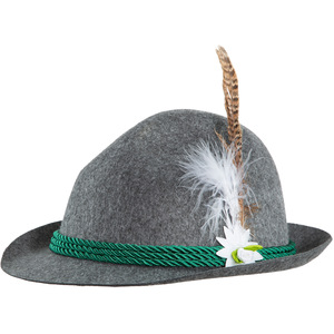 German Hat With Edelweiss In Grey