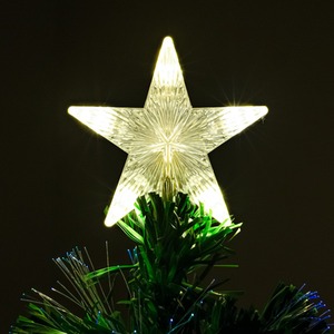 Green 2ft Green Pin Prick Xmas Tree with Multi Coloured Fibre Optic Lights shot 6038877