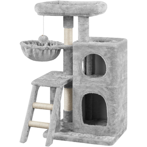 Cat Tree with Dual Condo Basket for Small Cats