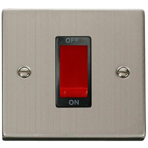 Stainless Steel 1 Gang Size 45A Switch