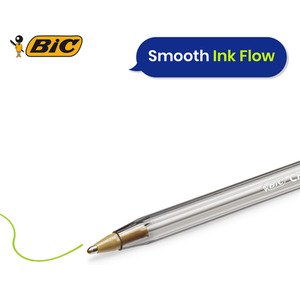 BIC Cristal Fun Lime Green Pens Bold 1.6mm Tip 20 Pack