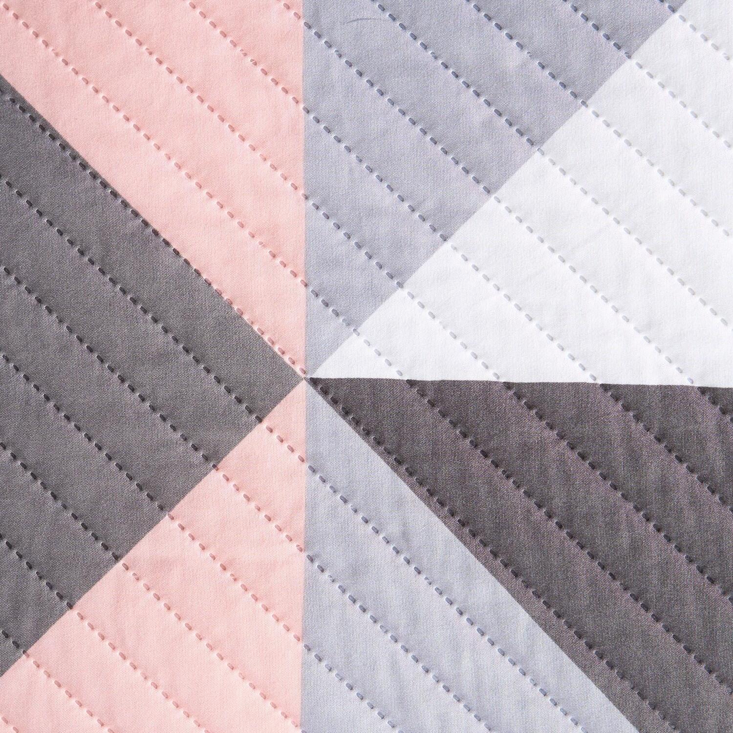 Ralph Geometric Pinsonic Duvet Set - Blush Pink Double