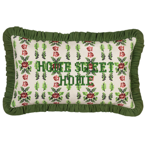 Feeoni Home Sweet Home Embroidered Cotton Cushion