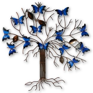 Metal Butterfly Tree Butterflies Blue