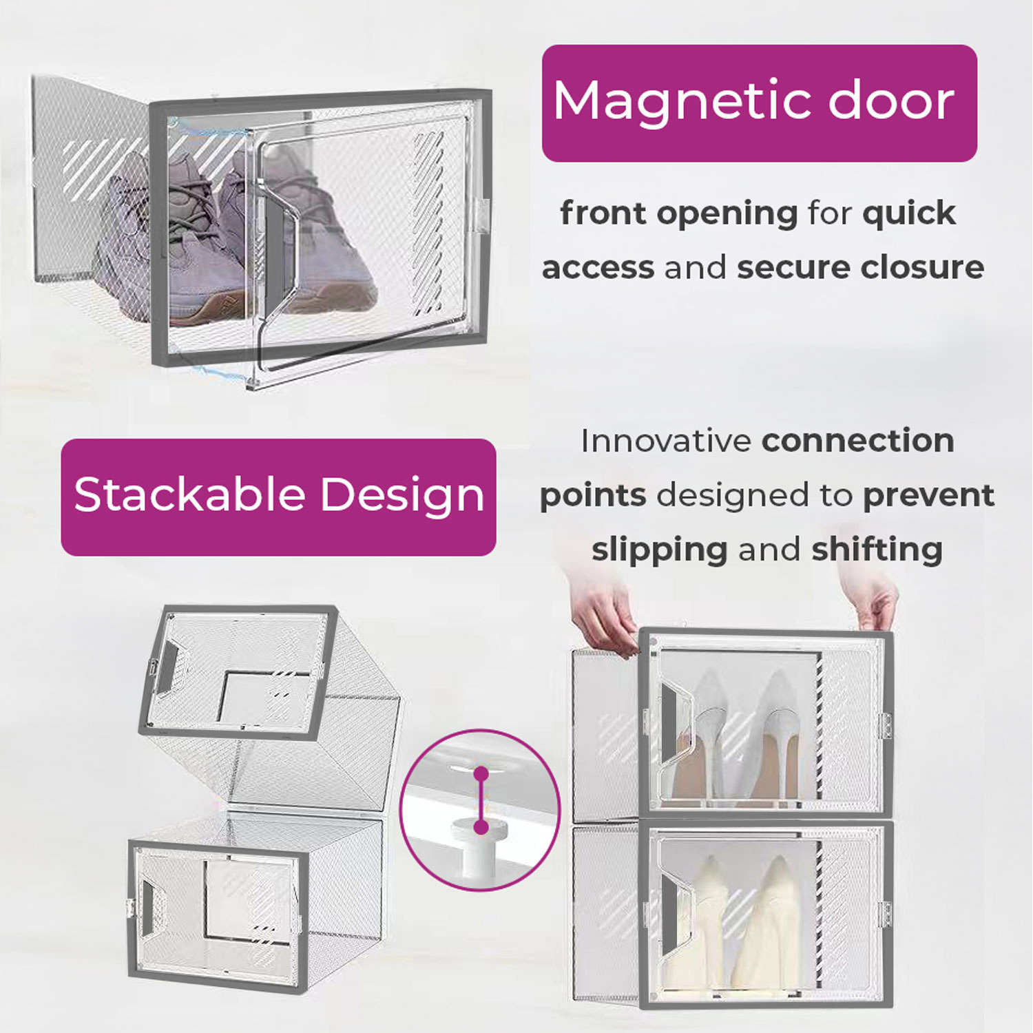 Neo 12 Piece Shoe Storage Boxes