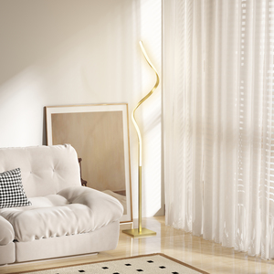 HOMCOM LED Floor Lamp with 3 Adjustable Brightness Foot Switch