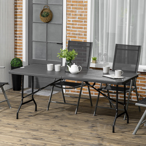 Outsunny Folding Garden Dining Table for 6