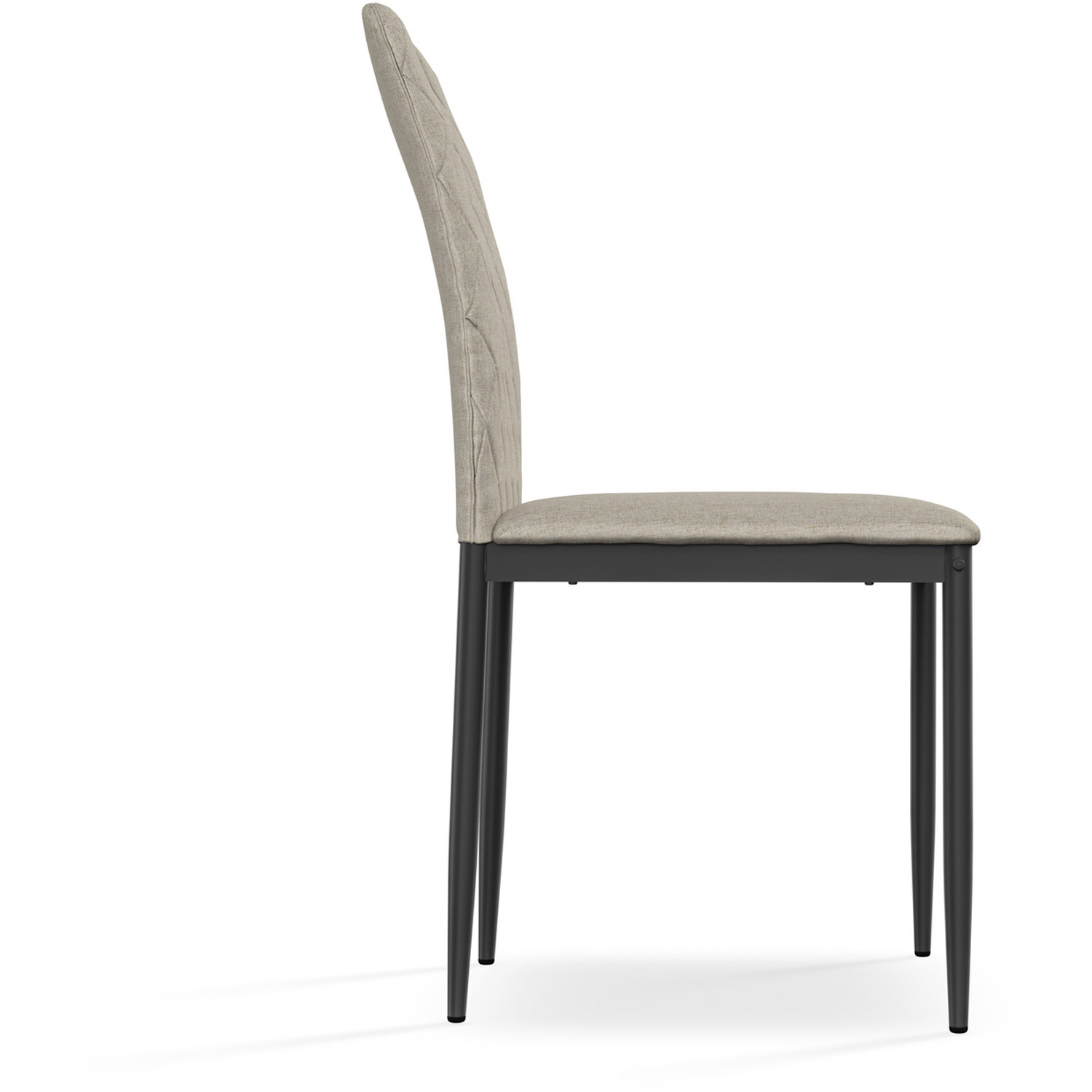 Malvern Round Marble Effect Dining Table Set With Oak Legs - Beige 6