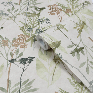 Sage Superfresco Easy Solstice Floral Wallpaper shot 7598380