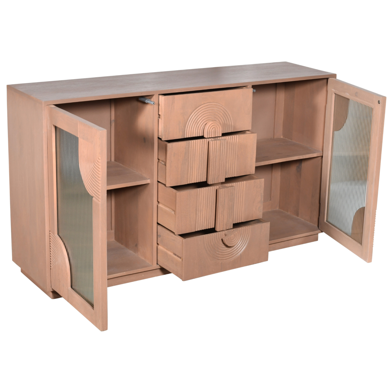 Jodhpur Solid Wooden Extra Large Sideboard - Brown