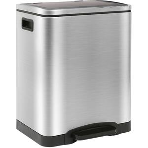 Stainless Steel Double Kitchen Pedal Bin - 30L (2 x 15L)