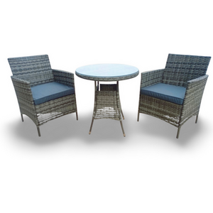 Amazon Wicker Rattan Natural Bistro Set with outdoor cushion