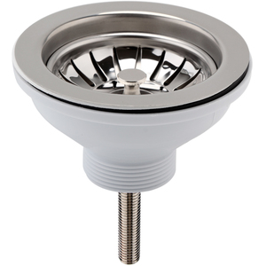 Fireclay Kitchen Sink Basket Strainer Waste Chrome 90mm