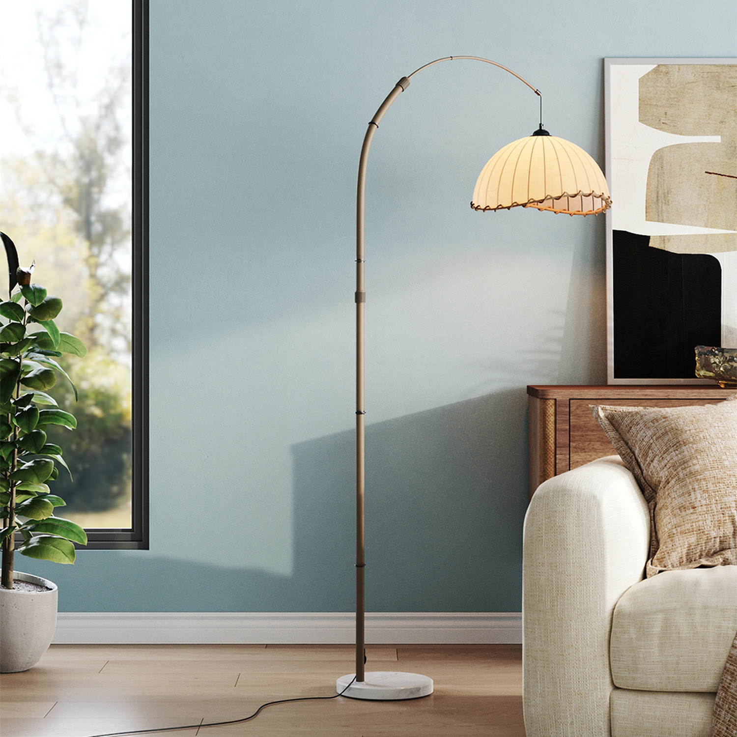 Image of Lifeideas Irregular Umbrella-Shaped Floor Lamp -&hellip;