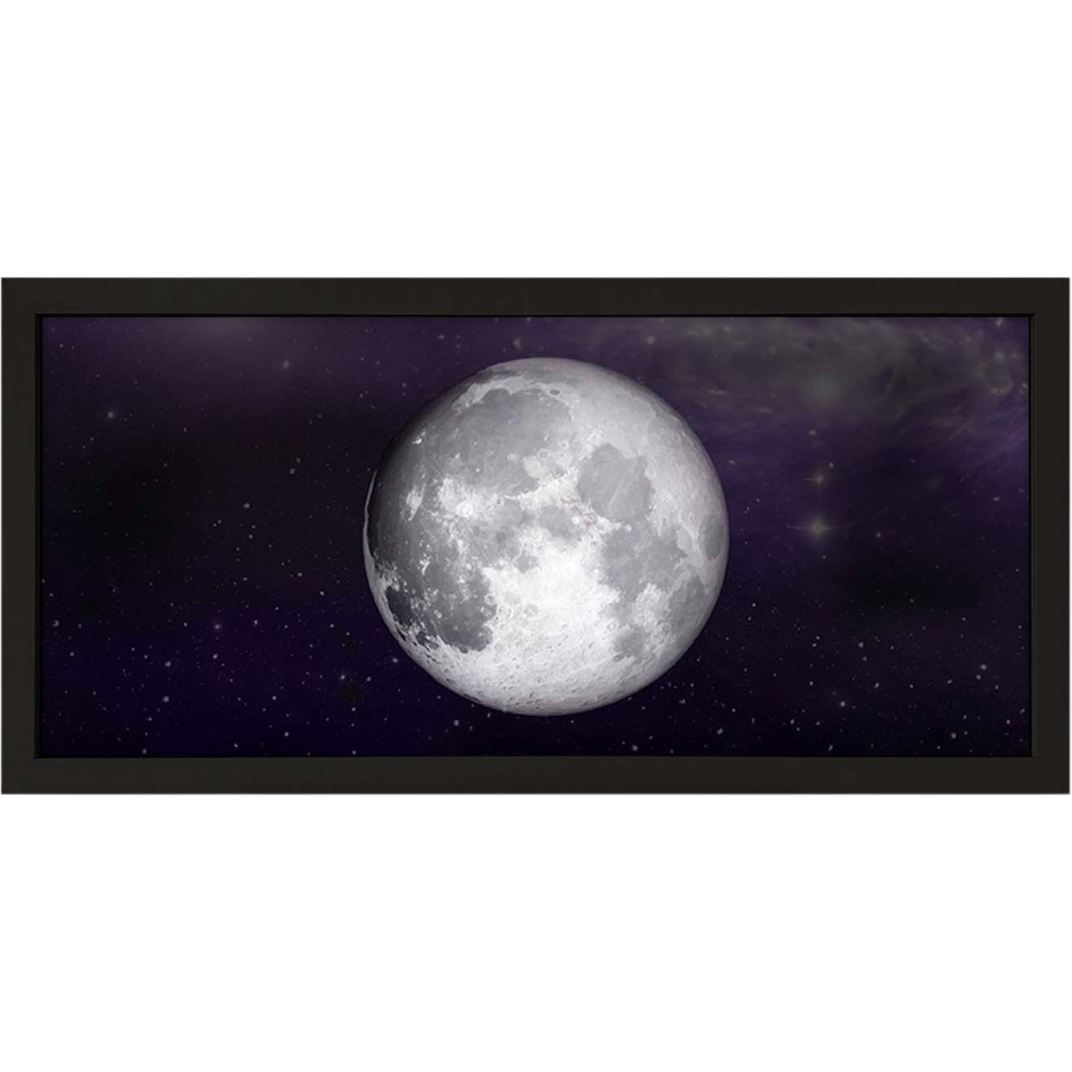 Wall Art Framed Print Moon - Black