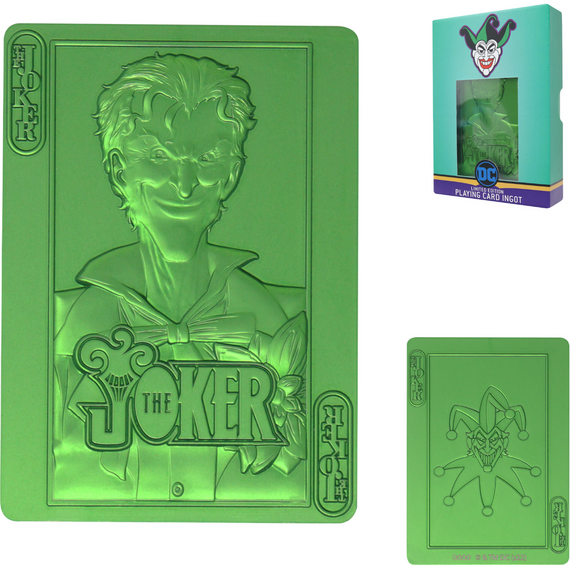 DC The Joker Playing Card Limited Edition Green Ingot