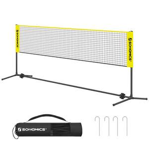 SONGMICS 4 m Badminton Net with Height-Adjustable Poles
