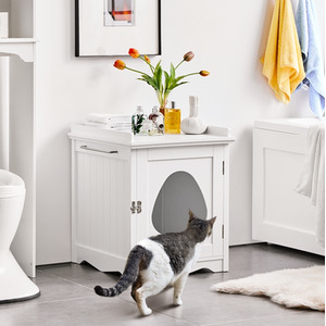 White / 48cm Yaheetech Indoor Pet House Litter Box  shot 10006307