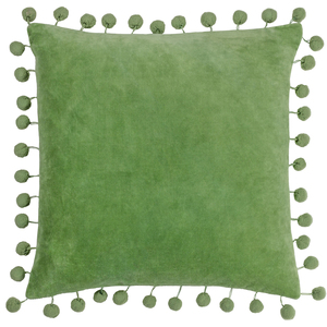 Dora Square Velvet Pom Pom Cushion 45 x 45cm