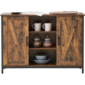 Industrial Display Table with Cupboard