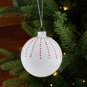 Matte White Winter Bauble