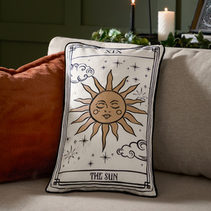 Celestial Stories Embroidered Velvet Cushion Cover 50 x 30cm